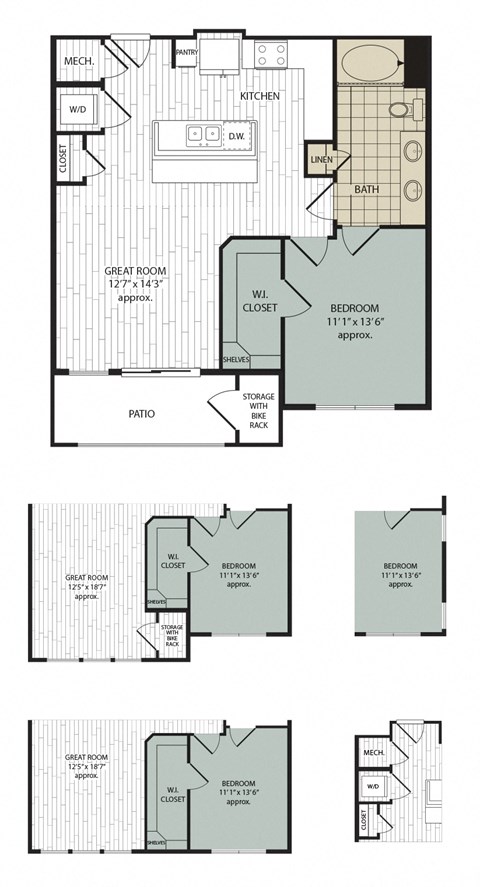 A7 Floor Plan at Arise Riverside, Austin, TX